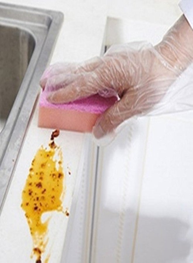WELLSTAR Disposable Transparent Clear Plastic Gloves Pack of 1000 Pieces - Image 3